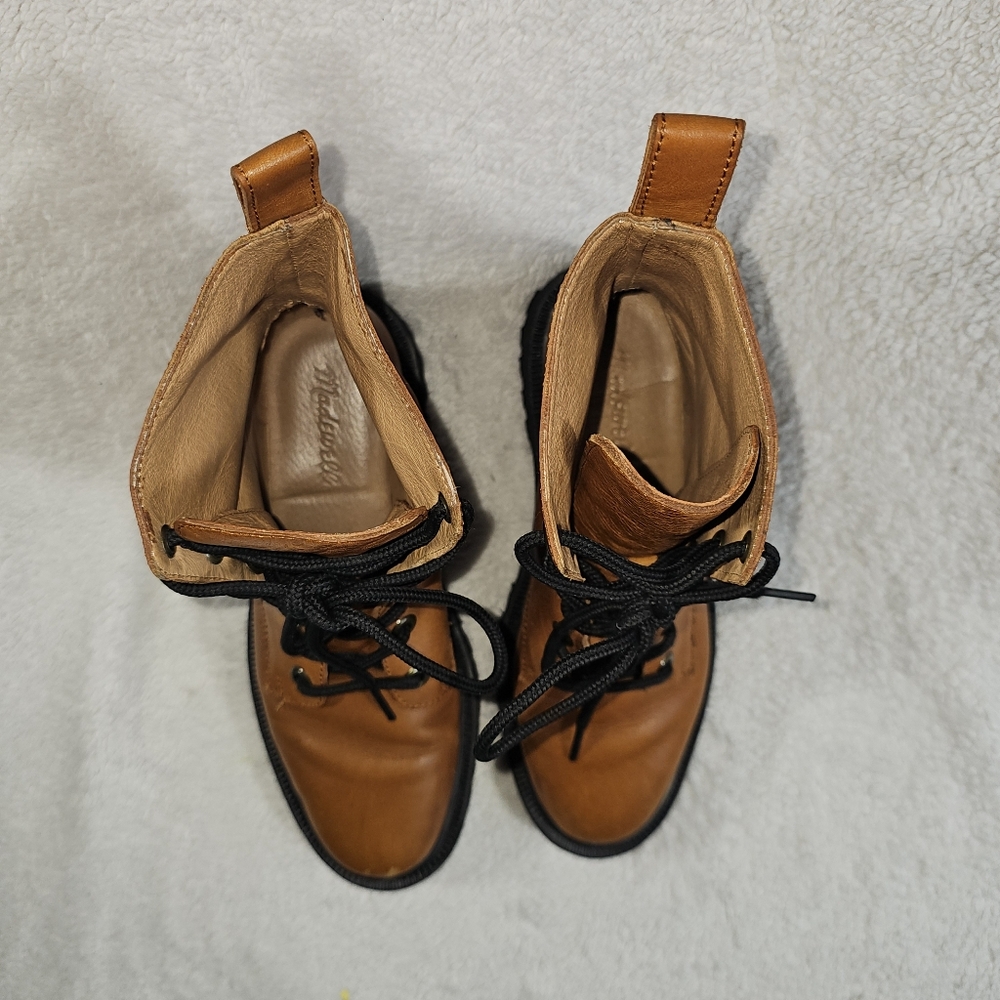 Madewell The Rayna Lace Up Leather Boots - Picture 9 of 11